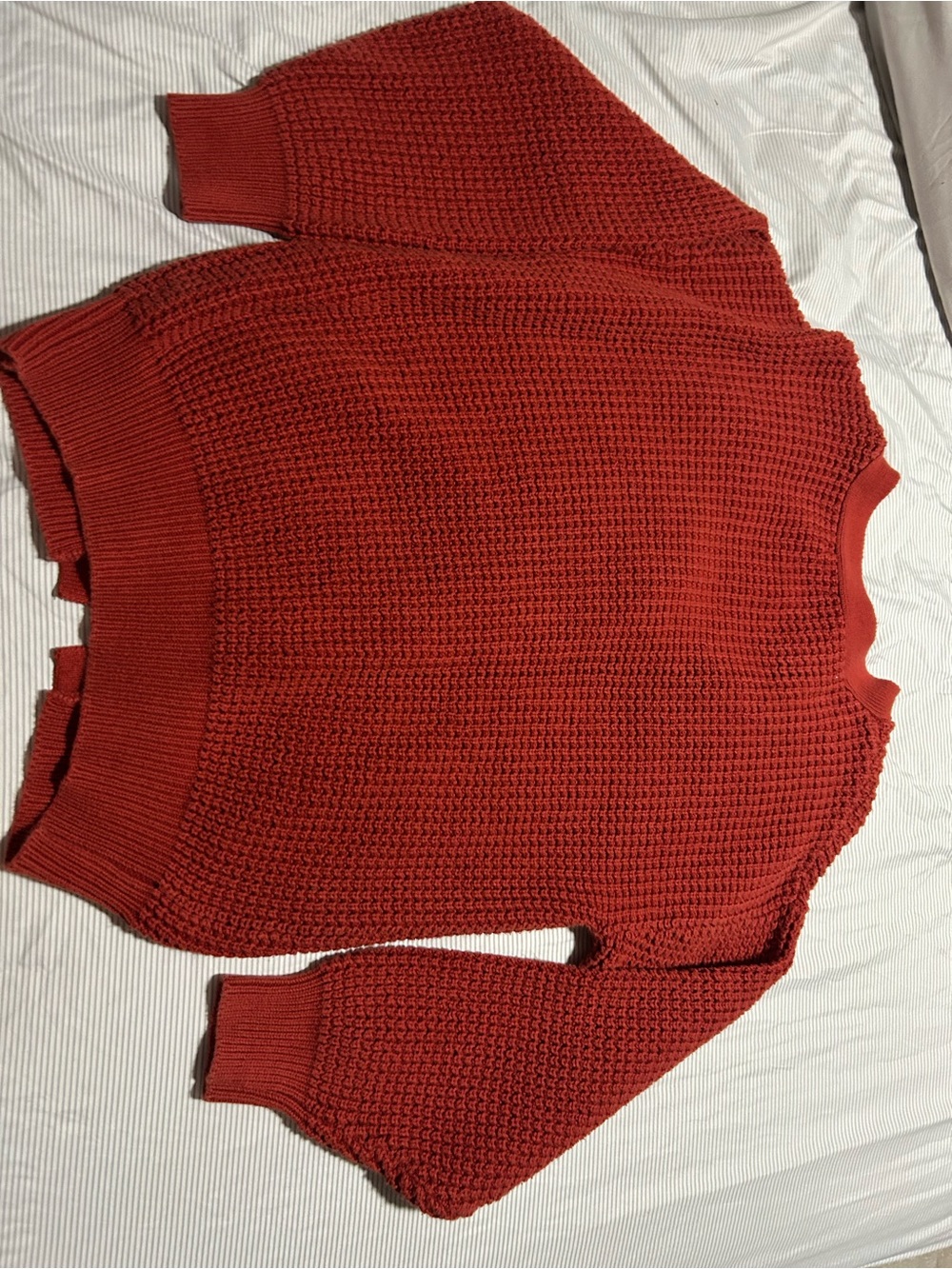 Women's Textured Button-Front Sweater Cardigan - Rust - Picture 2 of 6